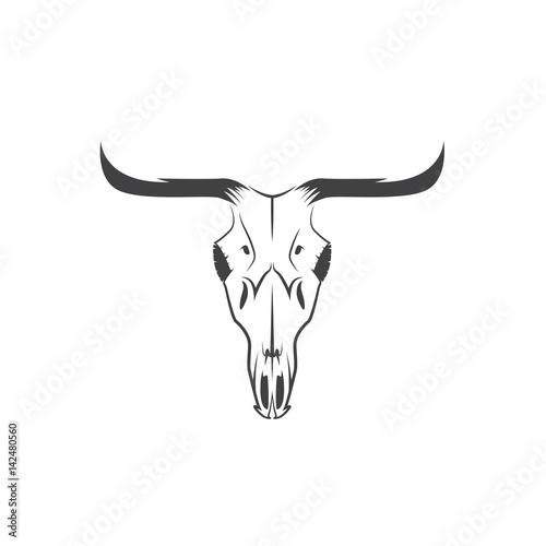 abstract texas cow skull vector design template