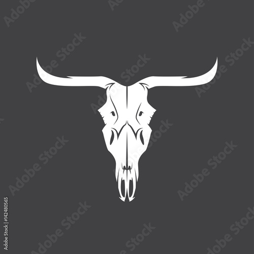 abstract texas cow skull vector design template