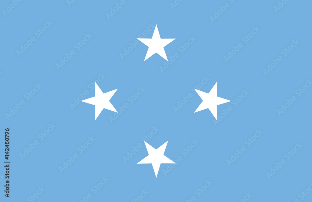 Vector of amazing Micronesian flag.