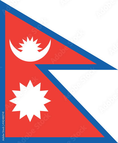 Vector of amazing Nepali flag.