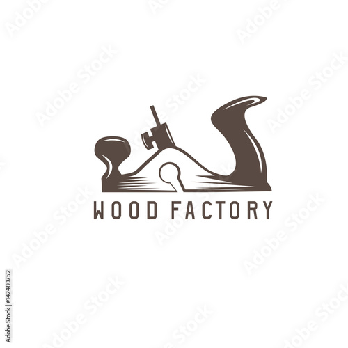 jointer simple vector design template of wood factory