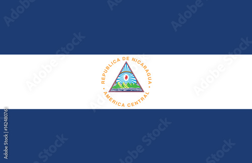 Vector of amazing Nicaraguan flag. photo