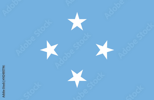 Vector of amazing Micronesian flag.