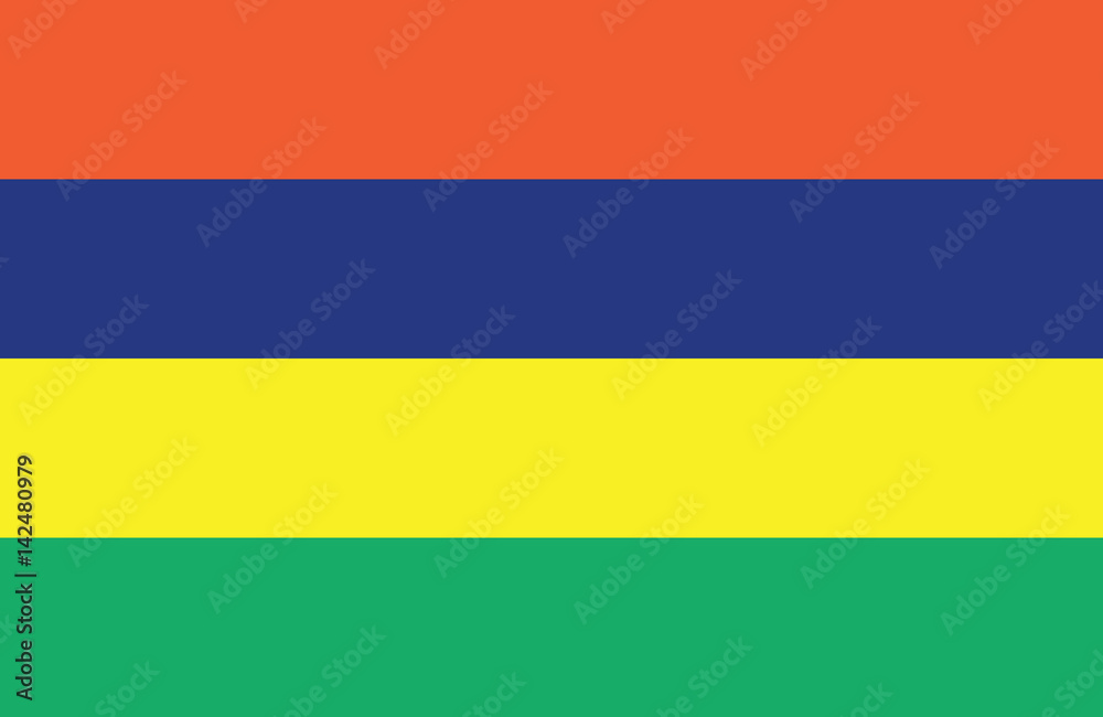 Vector of amazing Mauritius flag. Vector of amazing Mauritius flag.