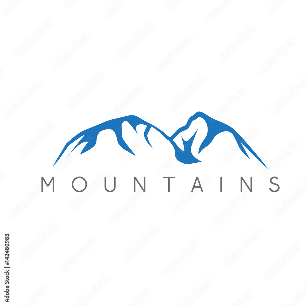 Fototapeta premium simple vector illustration of the abstract mountains