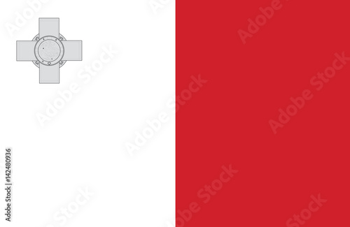 Vector of amazing Maltese flag.