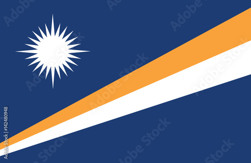 Vector of amazing Marshall Islands flag.