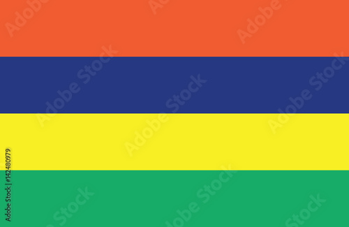 Vector of amazing Mauritius flag.
