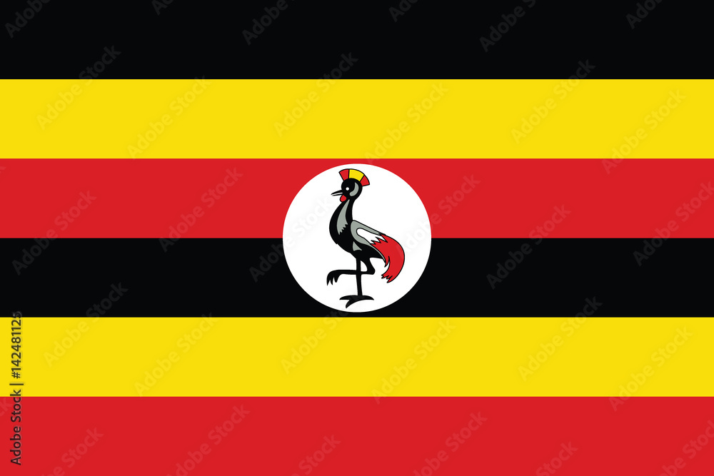 Obraz premium Vector of amazing Uganda flag.