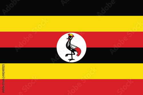Vector of amazing Uganda flag.
