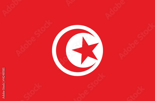 Vector of amazing Tunisian flag. photo