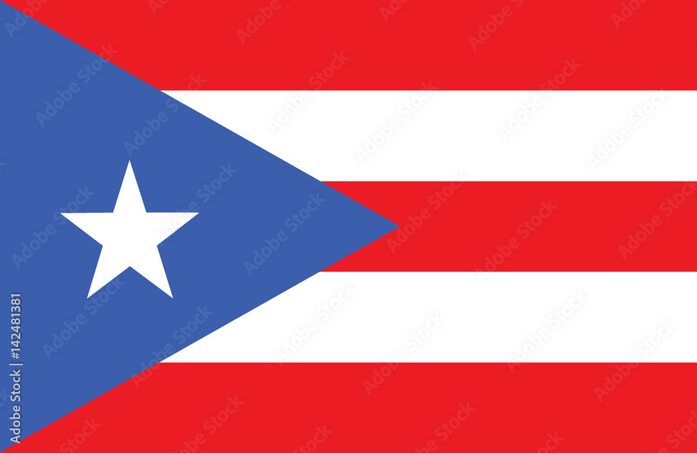 Fototapeta premium Vector of amazing Puerto Rico flag.