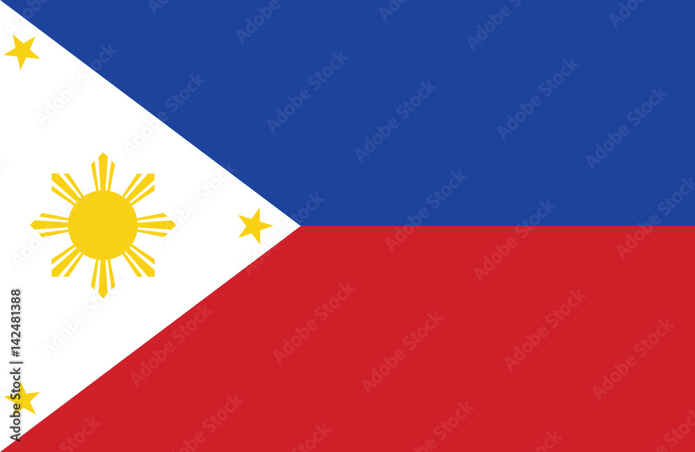 Naklejka premium Vector of amazing Philippines flag.