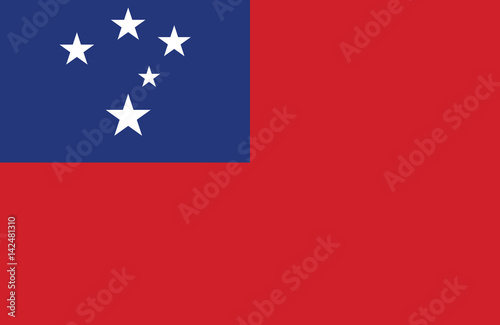 Photos Vector of amazing Samoan flag.