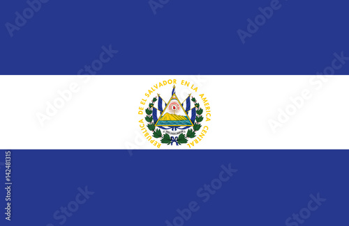 Vector of amazing  El Salvador flag. photo
