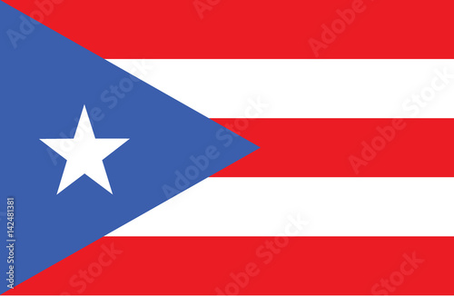 Vector of amazing Puerto Rico flag. photo