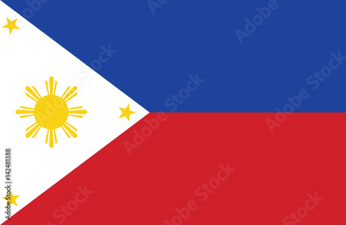 Vector of amazing Philippines flag. photo