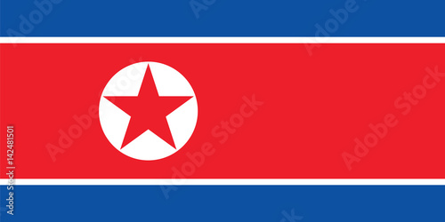 Free Download Vector of amazing North Korean flag. - GFXLoad