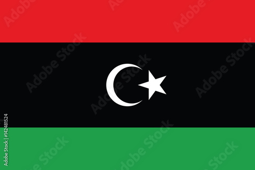Vector of amazing Libyan flag.