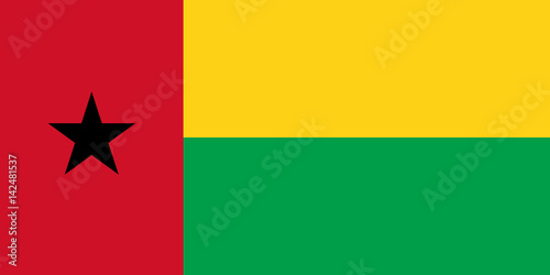 Vector of amazing Guinea Bissau flag.