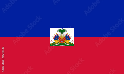Canvas Print Vector of amazing Haiti flag.