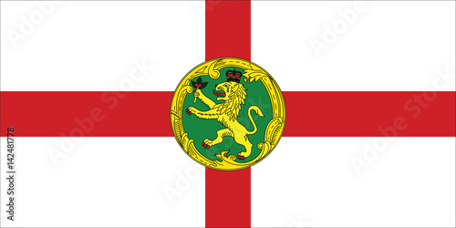 Vector of amazing Alderney flag.