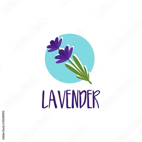 Fototapeta Naklejka Na Ścianę i Meble -  Template logo design of abstract icon lavender. Vector illustration