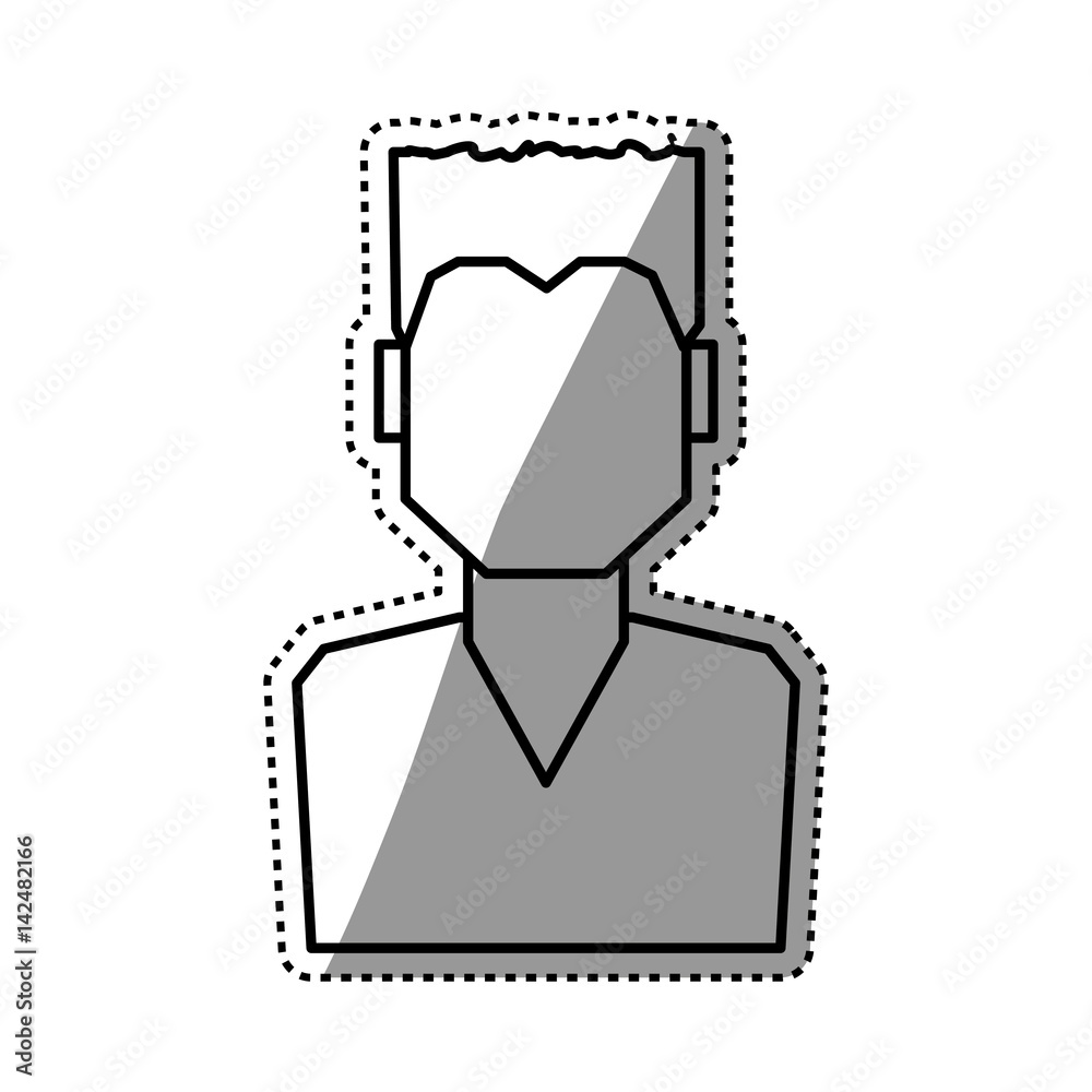 Man faceless profile vector illustration graphic design Man faceless profile vector illustration graphic design