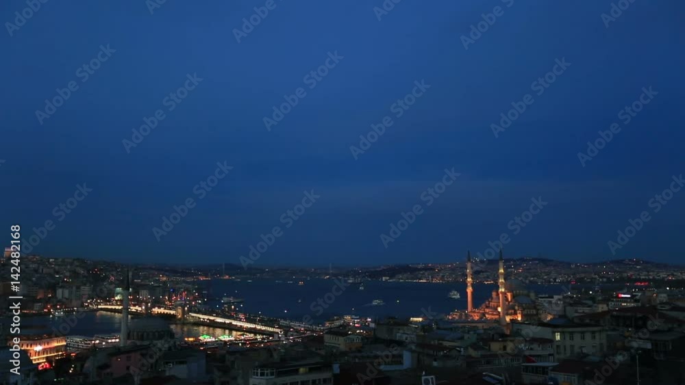 aerial view of Galata Tower and Bosphorus at istanbul Turkey aerial view of Galata Tower and Bosphorus at istanbul Turkey