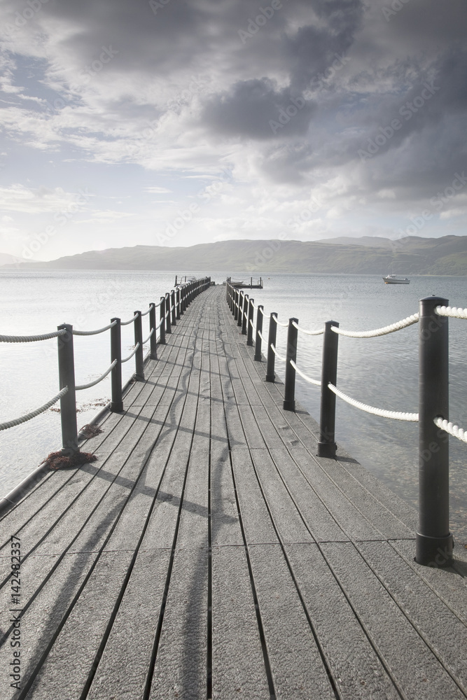 Obraz premium Close up of Pier in Scotland, UK