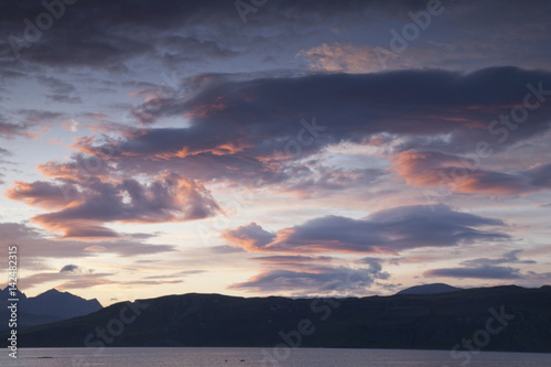 Fototapeta Naklejka Na Ścianę i Meble -  Dramatic Sky over the Cuillin Hills, Isle of Skye, Scotland