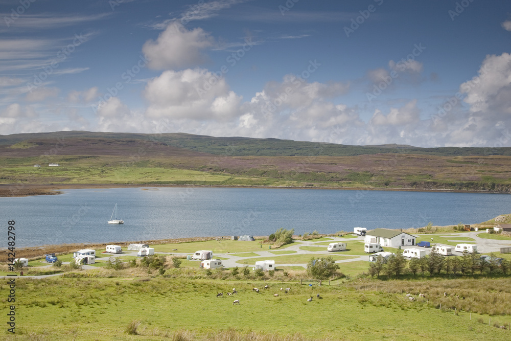 Camp Site at Borve, Isle of Skye, Scotland, UK