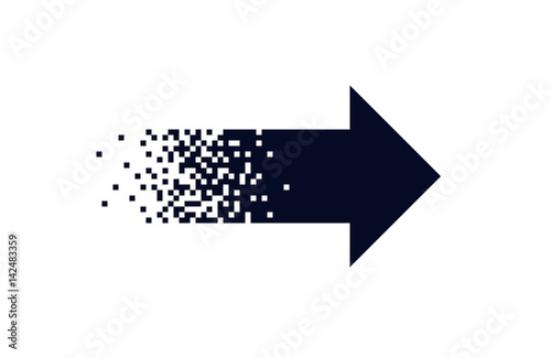 Pixel black arrow