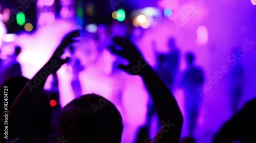 Cheering Clapping Hands at Night Club