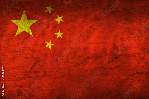 China Flag on Paper