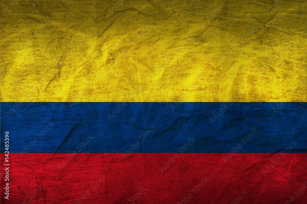 Colombia Flag on Paper