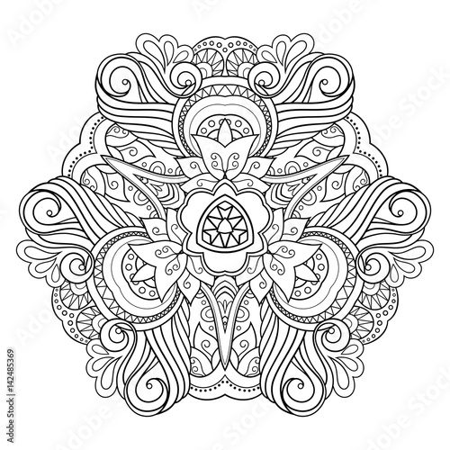 Vector Beautiful Deco Triangle. Abstract Object Isolated On White Background. Ethnic Decorative Element