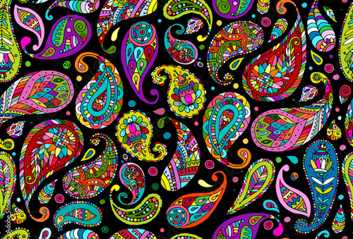 Paisley ornament, seamless pattern for your design
