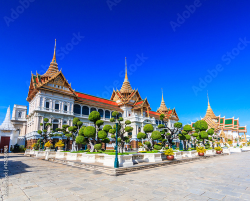 Chakri Maha Prasat Throne Hall near Royal grand palace in Bangkok of Thailand