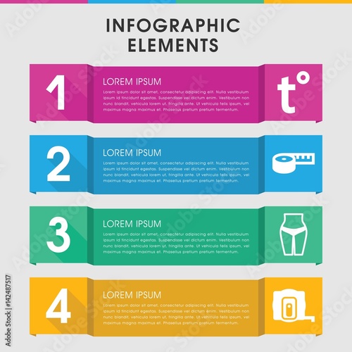 Measuring infographic design with elements.