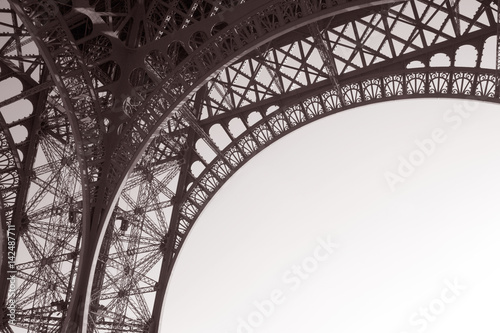 Detail of the Structure of the Eiffel Tower, Paris, France © kevers