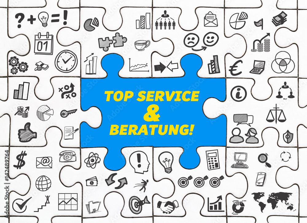 Top Service & Beratung! / Puzzle mit Symbole