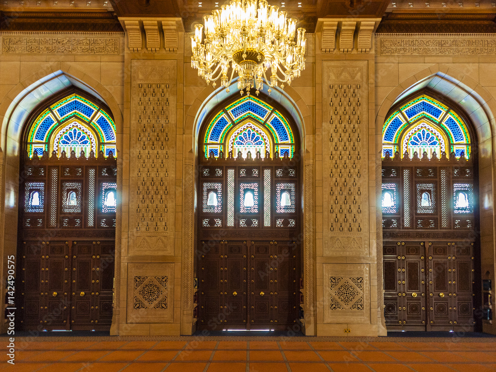 Obraz premium Mosque Sultan Qaboos, Muscat, Oman