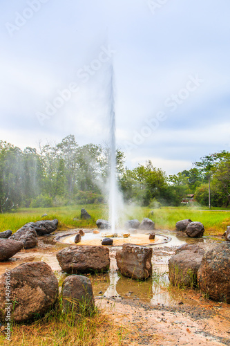 Hot springs at San Kam Pang in Chiangmai province of Thailand