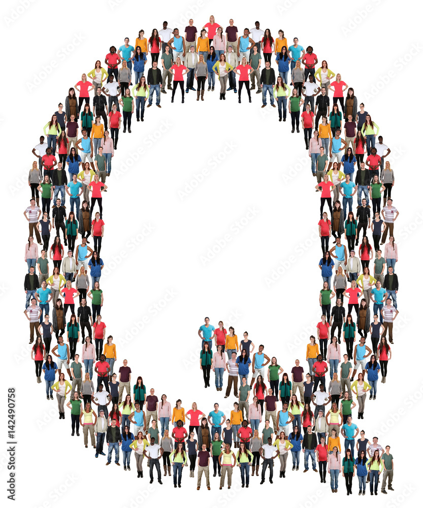 © Markus Mainka - Buchstabe Q Alphabet Leute Menschen People Gruppe Menschengruppe © Markus Mainka - Buchstabe Q Alphabet Leute Menschen People Gruppe Menschengruppe