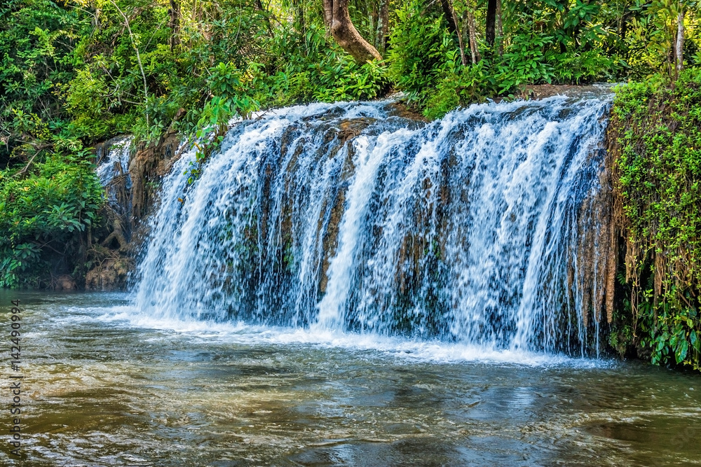 Waterfall on summer season in Thailand Waterfall on summer season in Thailand