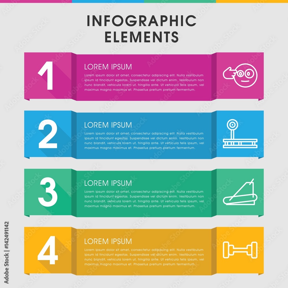 Physical infographic design with elements. Physical infographic design with elements.
