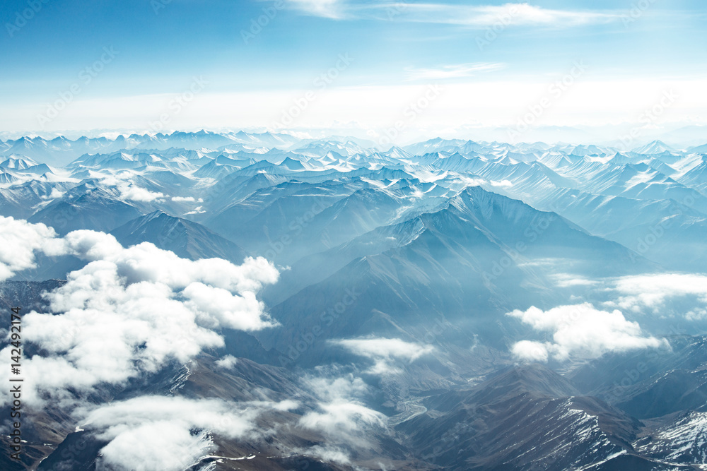 Fototapeta premium Himalaya mountains. View from the airplane