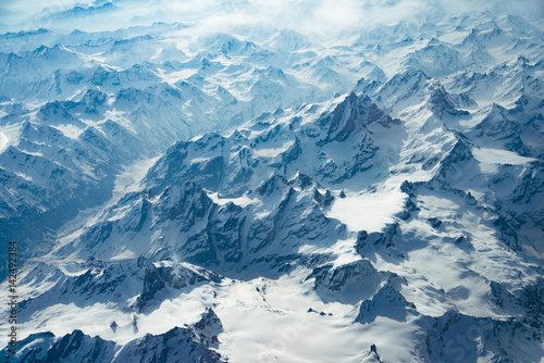 Himalaya mountains. View from the airplane © pom669