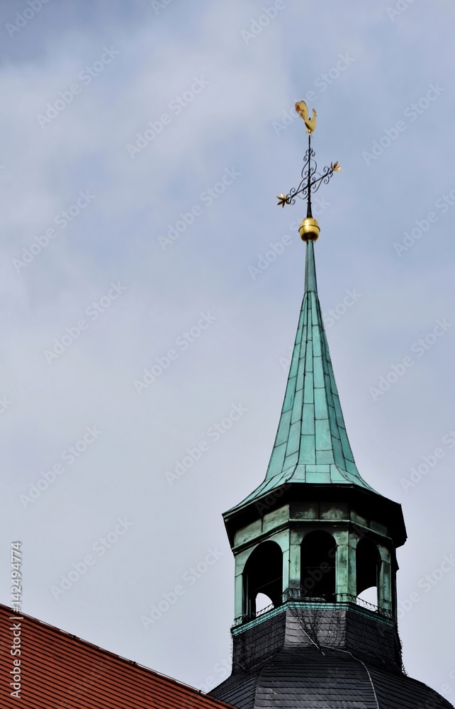 Landscape with the historic City Tower of Backnang Landscape with the historic City Tower of Backnang